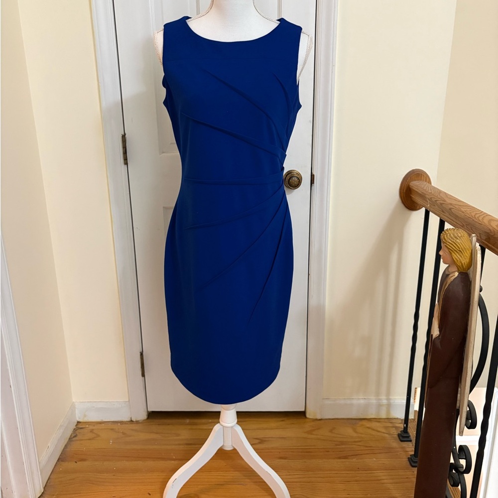 Calvin Klein Cobalt Blue Sleeveless Sheath Dress